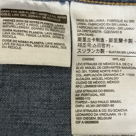 Levi's Classic Aubrey Sleeveless Denim Snap Front Collared Dress | Size Small - Picture 8 of 9